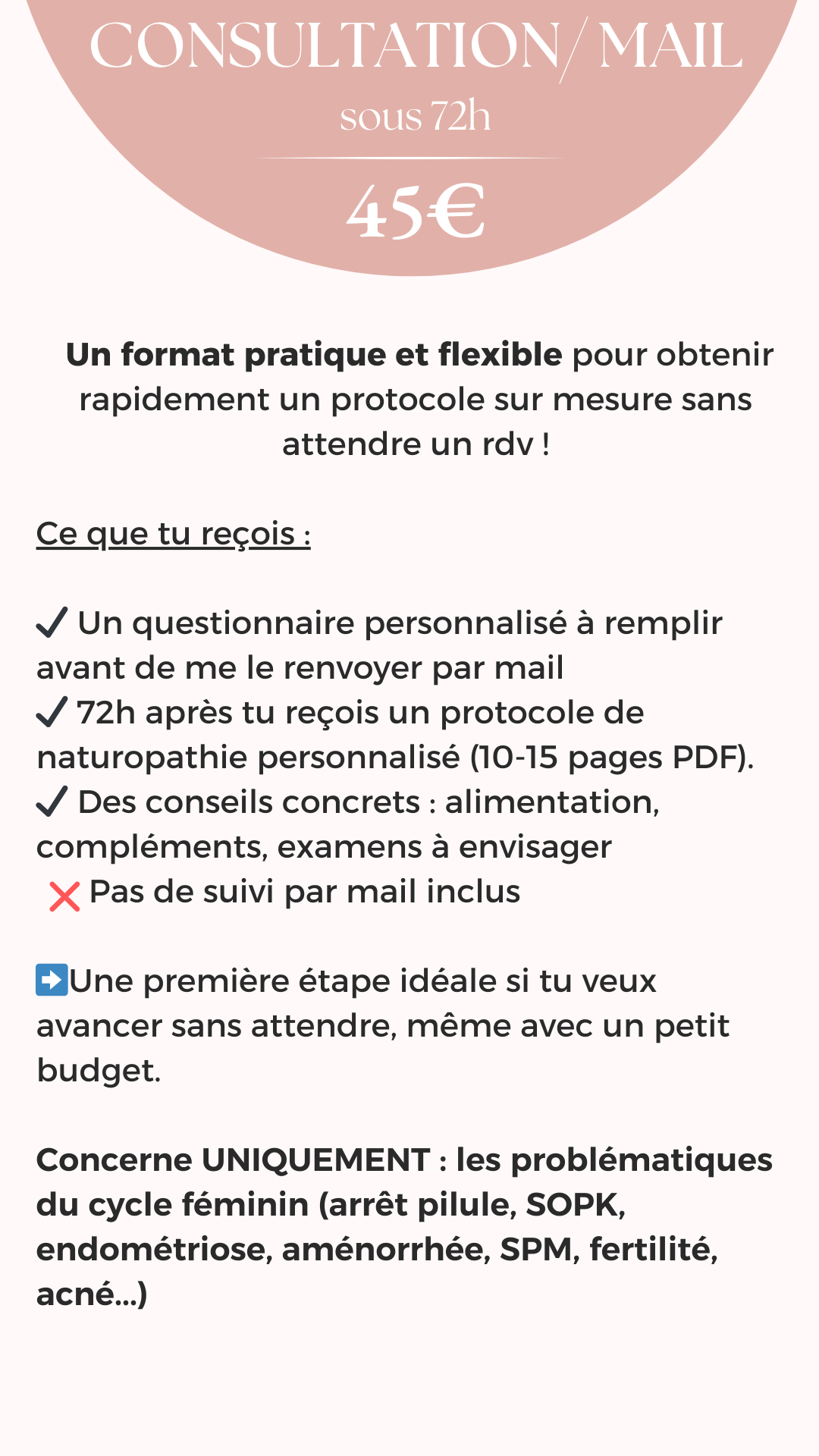 consultation naturopathie mail visio hormones cycle libido acné femme bordeaux